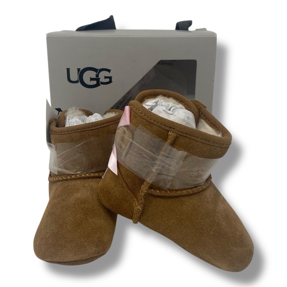 Koolaburra Other - UGG Jesse Bow II Baby Boots Size Small 02/03 Chestnut Faux Fur Lined 6-12 Months
